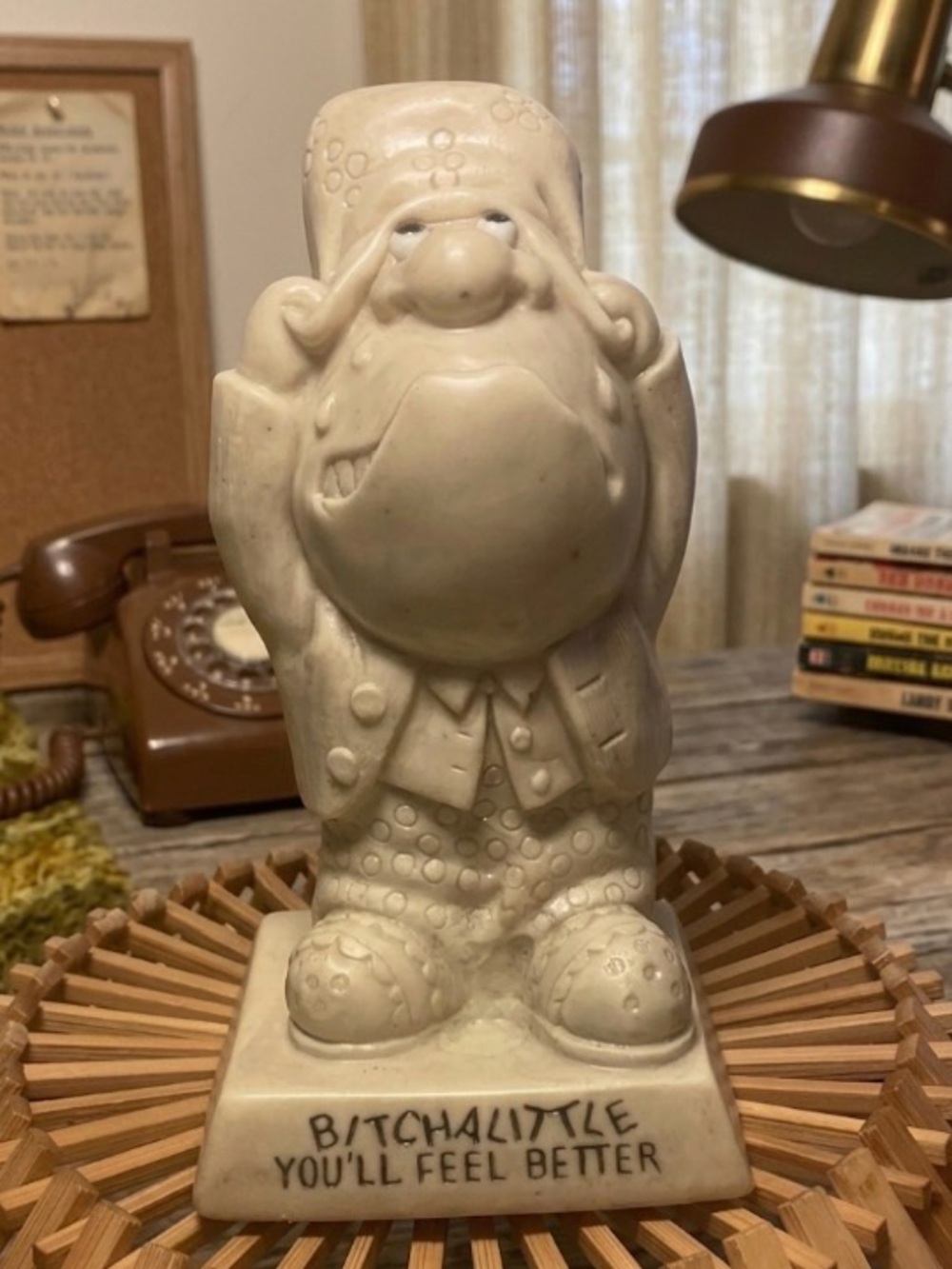 Vintage Ceramic Gnome Figurine – 'You’ll Feel Better'